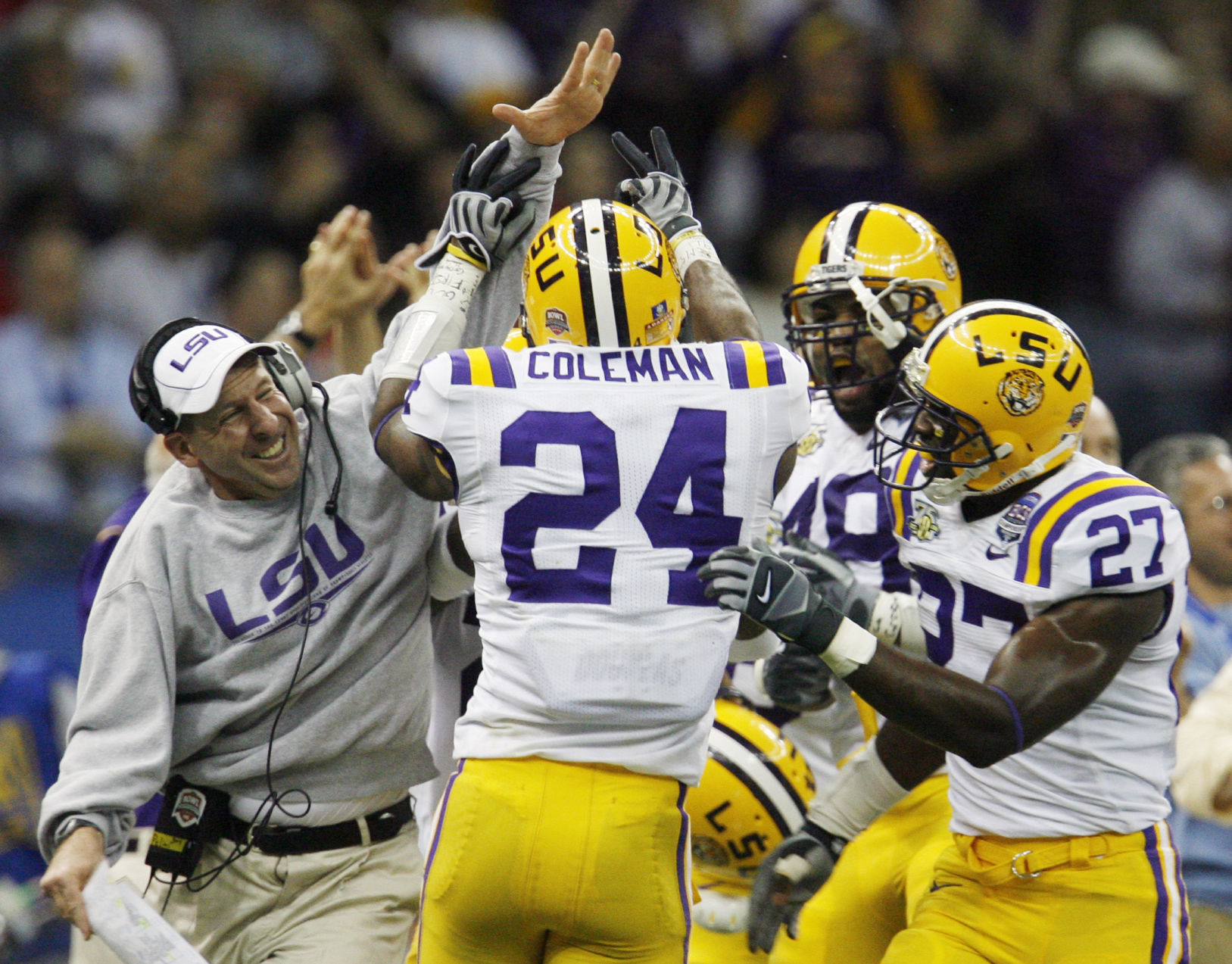 2. LSU won a title last time he was their DC